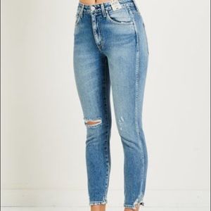 Amo Hihh Rise Stix Crop Denim